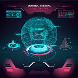 interface ui design graphic hud vector image