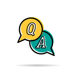 Questions and Answers Bubbles vector image