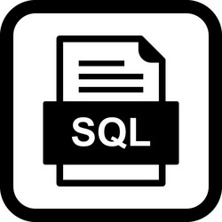 sql file document icon vector image