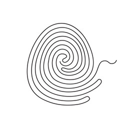 Unique fingerprint or thumbprint sign icon vector