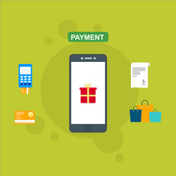 concept online and mobile payments for web page vector image
