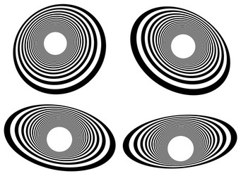 elliptical elements with concentric radial vector image