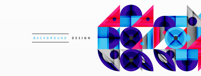 abstract geometric shapes overlap creating vector image