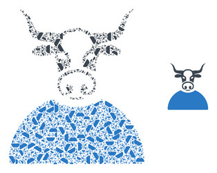 bull person recursion composition self items vector image