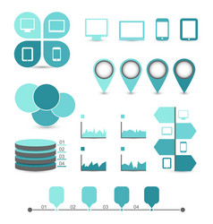 Digital Information Display Icons vector image