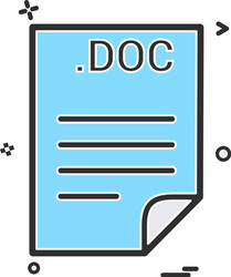 doc application download file files format icon vector image