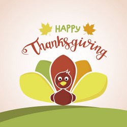 Happy thanksgiving day concept funny colorful vector