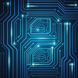 High Tech Circuit Network vector image