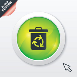 Recycle Bin Icon - Reuse & Reduce vector