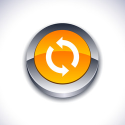 refresh 3d button vector image
