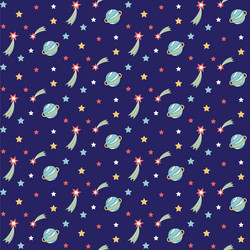 space objects seamless pattern vector