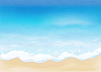 Sand and wave beach realistic background Vector Image
