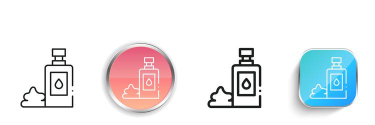 body lotion icon thin linear regular and button vector image