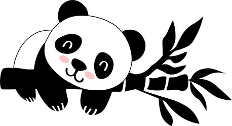 Flat with panda vector