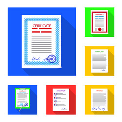 isolated object of form and document symbol set vector image