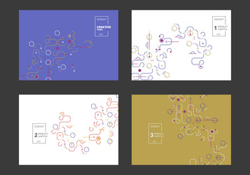 lines and dots connect design network vector image