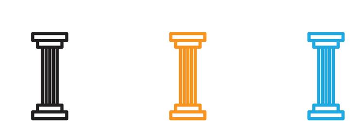 pillar column logo set collection for web app ui vector image