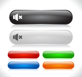 website menu buttons vector image