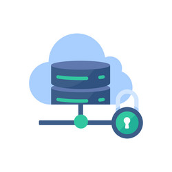 a database for storing large data in the cloud vector image