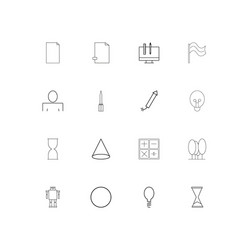 Education and science simple linear icons set vector