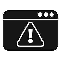 internet browser window displaying error message vector image