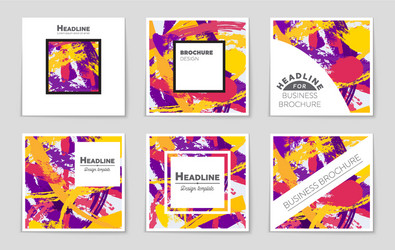 abstract layout background set for art vector image