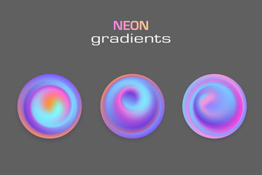 Abstract sphere neon colors gradients isolated vector