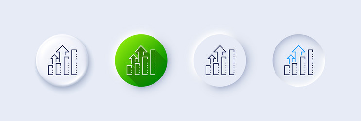 analysis graph line icon results chart sign vector image