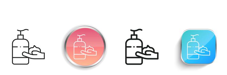 body lotion icon thin linear regular and button vector image