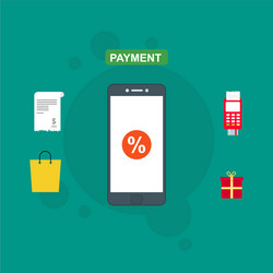 concept online and mobile payments for web page vector image