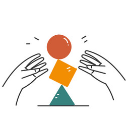 Hand drawn doodle work and life balance icon Vector Image