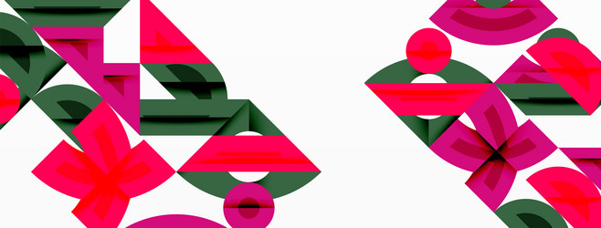 abstract geometric shapes overlap creating floral vector image