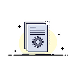 app build developer program script flat color icon vector image