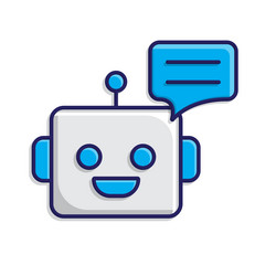 automation icon ai chatbot symbol robot face vector image