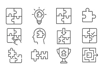creative puzzle pieces symbolizing problem-solving vector image