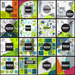 memphis background style design template vector