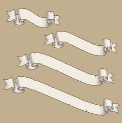 Old Scroll Ribbons - Set of Four Vector Image
