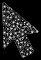 bright mesh 2d mouse pointer with flare spots vector image