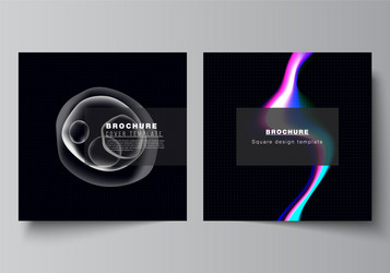 layout of two square format covers vector image