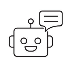 automation icon ai chatbot symbol robot face vector image