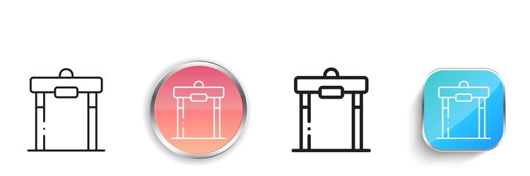 body scanner icon thin linear regular and button vector image