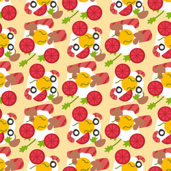 Breakfast toast seamless pattern background slices vector