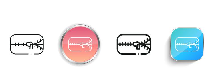 cover icon thin linear regular and button style vector image