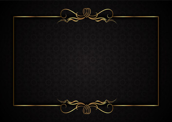 elegant gold frame background vector