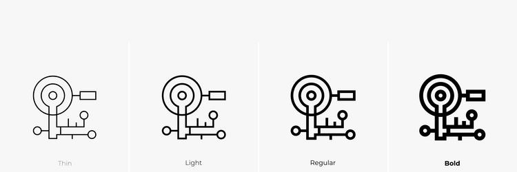 encryption icon thin light regular and bold style vector image