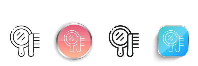 grooming icon thin linear regular and button vector image
