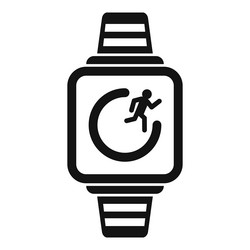running app icon showing jogging activity tracker vector image