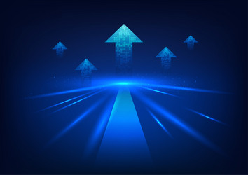 technology abstract background path with arrows vector image