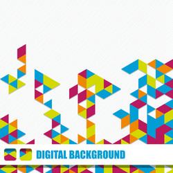 background of different color triangles vector image