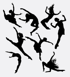 Dynamic Dancer Silhouette Vector Image